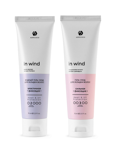 Adricoco, набор №85 гель-уход для укладки волос In Wind (сильная и эластичная фиксация)
