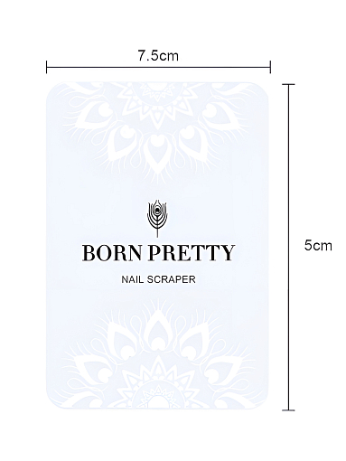 Born Pretty, набор №63 скрапер (7.5*5 см), топ для фиксации рисунка стемпингом