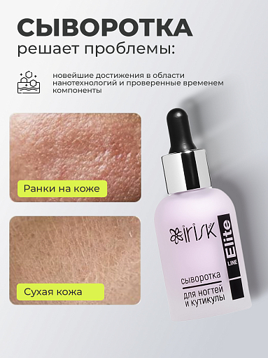 Irisk, Elite line - сыворотка с наночастицами серебра для ногтей и кутикулы (001), 30 мл