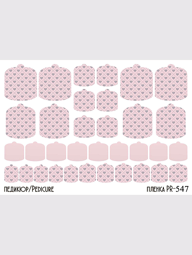 Anna Tkacheva, наклейки пленки для педикюра PR-547