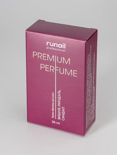RuNail, парфюмированный крем-финиш для рук с мочевиной 10% (вишня, миндаль, сандал), 35 мл