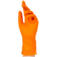 Archdale, перчатки для маникюриста нитриловые Adele (оранжевые, S), 50 пар