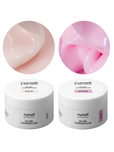 Runail, набор №130 гипоаллергенный камуфлирующий УФ-гель (2 оттенка по 56 гр) Runail, набор №130 гипоаллергенный камуфлирующий УФ-гель (2 оттенка по 56 гр)