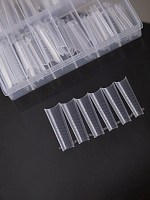 Обратные многоразовые формы для наращивания ногтей "Арочный квадрат" (40610), 120 шт