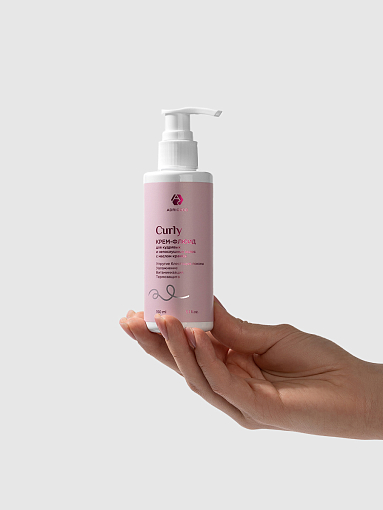 Adricoco, CURLY - крем-флюид для кудрявых и непослушных волос, с маслом крамбе, 150 мл