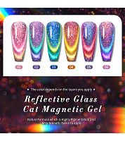 Born Pretty, Colorful reflective cat eye - светоотражающий магнитный гель-лак 06, 10 мл