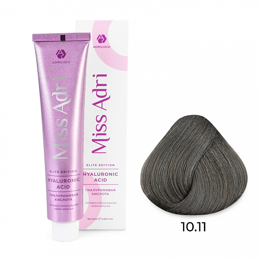 Adricoco, Miss Adri Elite Edition - крем-краска для волос (оттенок 10.11), 100 мл