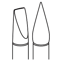 Irisk, кисть макияжная силиконовая, двухсторонняя (Конус / Прямая, случ. цвет)