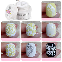 Born Pretty, гель для дизайна ногтей Poke Nail Gel white (белый), 5 гр