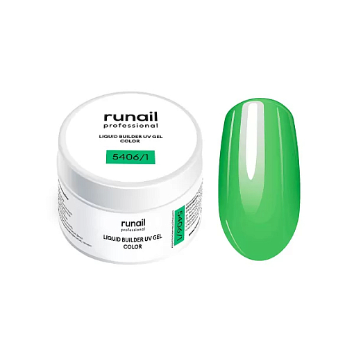 RuNail, цветной жидкий Уф-гель самовыравнивающийся №5406/1 (банка), 15 мл
