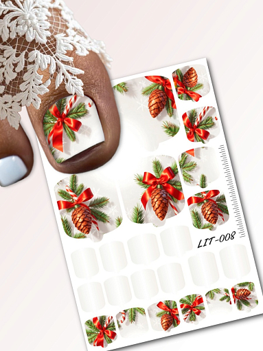 Anna Tkacheva, мини наклейки пленки для педикюра LIT-008 Anna Tkacheva, мини наклейки пленки для педикюра LIT-008