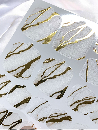 Anna Tkacheva, наклейки пленки для педикюра с фольгой VIP-074