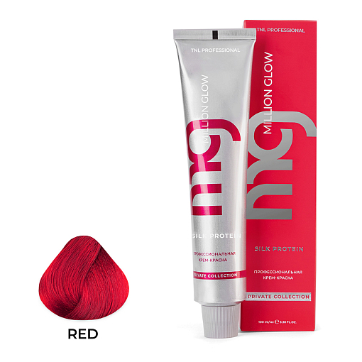 TNL, Million glow Silk protein - крем-краска для волос корректор (красный), 100 мл