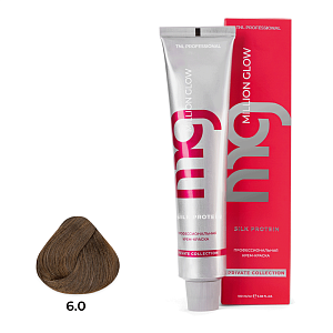 TNL, Million glow Silk protein - крем-краска для волос (6.0 темный блонд), 100 мл