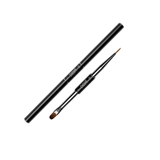 Runail Expert, кисть двусторонняя для моделирования (№4 овал, №1/8 тонкая)