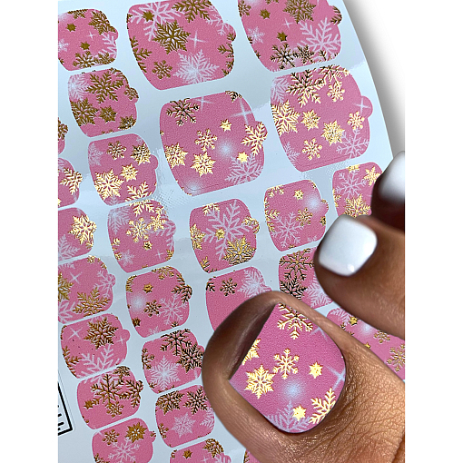 Anna Tkacheva, наклейки пленки для педикюра с фольгой VIP-052