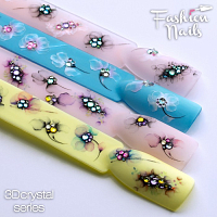 Fashion Nails, слайдер-дизайн "3D crystal" №42