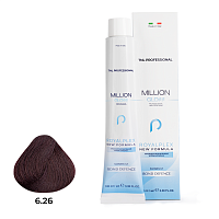 TNL, Million Gloss - крем-краска для волос (6.26 Темный блонд фиолетовый красный), 100 мл
