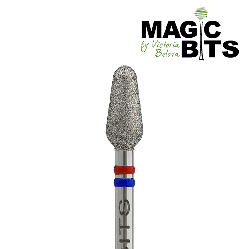 Magic Bits, набор алмазная фреза бутон (4.0 мм, средне-мягкая), 2 шт