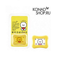 Konad, Clear Gelly Stamp - Штамп+Скрапер прозрачный (желтый)