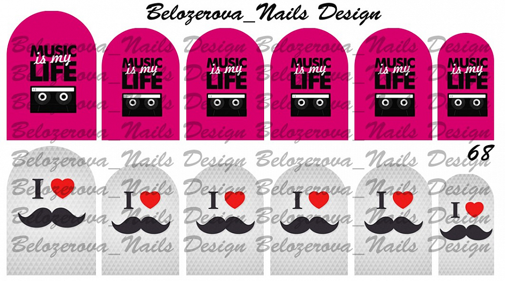 Слайдер-дизайн Belozerova Nails Design на прозрачной пленке (68)