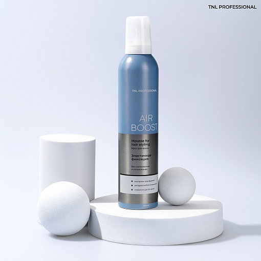 TNL, Air Boost - профессиональный мусс для укладки волос «Подвижная фиксация», 350 мл