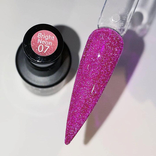 УЦЕНКА, Grattol, Color Gel Polish - светоотражающий гель-лак "Bright Neon" (№07), 9мл