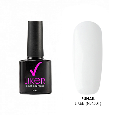 

RuNail, гель-лак Liker (№4501), 9 мл, Белый;для французского маникюра