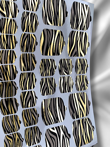 Anna Tkacheva, наклейки пленки для педикюра с фольгой VIP-082