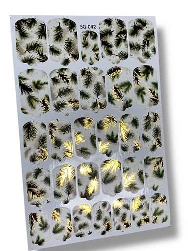 Anna Tkacheva, фольгированные наклейки пленки для дизайна ногтей SG-042