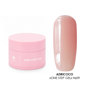 Adricoco, One Step - гель для наращивания ногтей №9 (камуфлирующий розовый беж), 30 мл