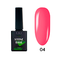 TNL, Stone Base - жесткая цветная база для гель-лака №04 (розовый), 10 мл