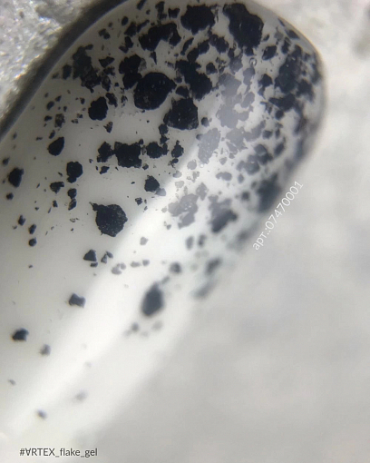 Artex, Artylac flake gel - декоративный гель для ногтей (black), 5 мл