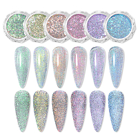 Aurora Reflective Glitter Powder - светоотражающий пигмент для дизайна ногтей G012, 1 шт