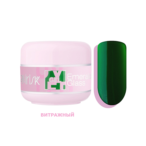 Irisk, ABC Limited collection - витражный моделирующий однофазный гель №68 (Emerald Glass), 15 мл