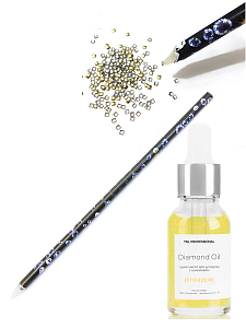 TNL, набор №165 карандаш для страз восковой, сухое масло для кутикулы с шиммером (ананас)