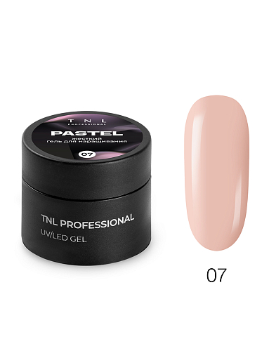 TNL, Pastel - жесткий гель для наращивания №7 (нежная карамель), 15 мл
