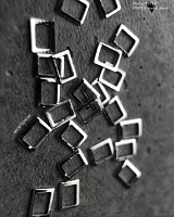 Artex, декор металлический широкий прямоугольник (серебро 4,5х3,5мм)