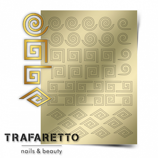 Trafaretto (Prima nails), Металлизированные наклейки (GM-01, золото)