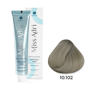 Adricoco, Miss Adri Brazilian Elixir Ammonia free - крем-краска для волос (оттенок 10.102), 100 мл