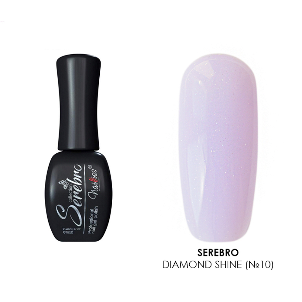 Serebro, гель-лак "Diamond Shine" (№10), 11 мл