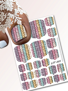 Anna Tkacheva, мини наклейки пленки для педикюра LIT-005