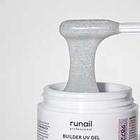 Runail, BUILDER UV GEL MILK DIAMOND - моделирующий УФ-гель светоотражающий №9872, 15 гр