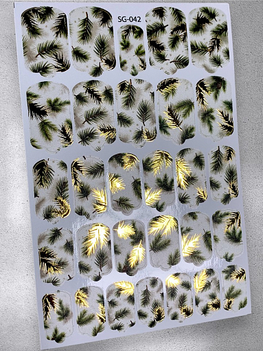 Anna Tkacheva, фольгированные наклейки пленки для дизайна ногтей SG-042