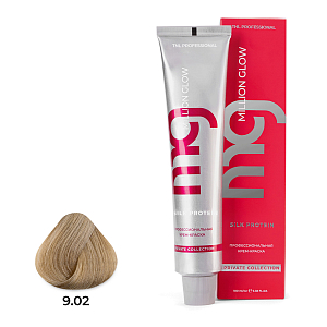 TNL, Million glow Silk protein - крем-краска для волос (9.02 очень светл.блонд проз.фиолет.), 100 мл