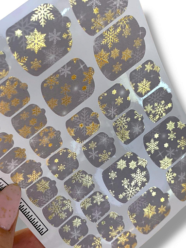 Anna Tkacheva, наклейки пленки для педикюра с фольгой VIP-071