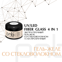 PNB, Fiber Glass gel - гель файбер со стекловолокном 4в1 (Clear), 15 мл