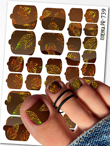 Anna Tkacheva, наклейки пленки для педикюра PR-739