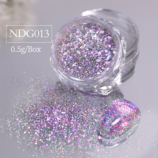 Aurora Reflective Glitter Powder - светоотражающий пигмент для дизайна ногтей G013, 1 шт