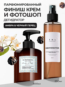 TNL, набор №235 дегидратирующий тоник фотошоп для рук и парфюмированный крем (Амбра и перец)